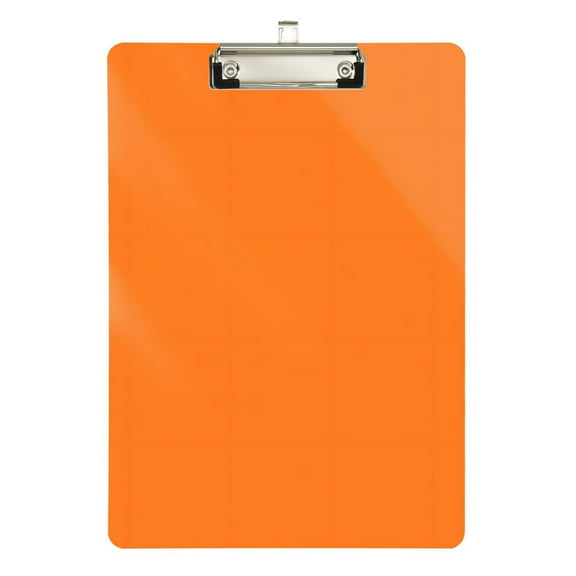 ALAZA Plastic Clipboard A4 Letter Size Decorative Clipboards for Students Women Men 9" x 12.5" Orange Color