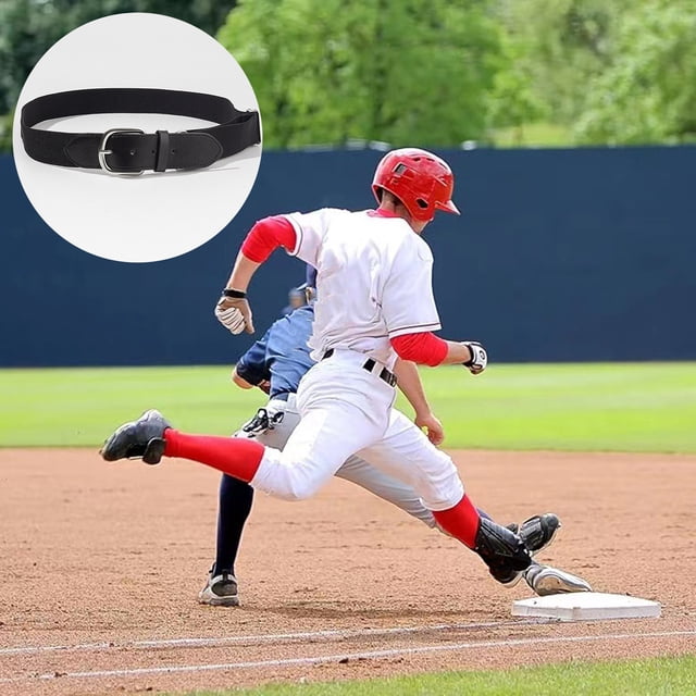 YAOBAMM Competition Accessory Belt Adult Baseball Belt Elastic Band Adjustable Length Leather Baseball Softball Belt Unisex Vibrant Color Waistband