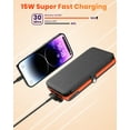 thumbnail image 6 of 10000mAh Power Bank Wireless Charger Built in 3 Solar Panels Three Outputs 15W Fast Charging Solar Charger for iPhone 15/15 Plus/15 Pro/15 Pro Max, iPhone 14/13 Series, Samsung Galaxy, 6 of 7