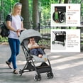 thumbnail image 2 of Babyjoy Lightweight Baby Stroller Aluminium Frame with Net for Travel 15 lbs Gray, 2 of 10