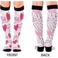 thumbnail image 2 of FREEAMG High Elasticity Compression Socks, High Knee Socks Adult Universal Leisure Relieve Fatigue,Heart Shapes Travel Daily with Running (2 Pair), 2 of 7