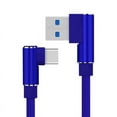 thumbnail image 3 of USB Type C Cable, 3 Feet Right Angle 90 Degree Nylon Braided Charger Cable Fast Charging and Data Sync Cord for Samsung Galaxy S10/S10E/S10+, S9/S9+, Note10 9/8, Google Pixel XL, LG G5 G6 V20 Pixel XL, 3 of 6
