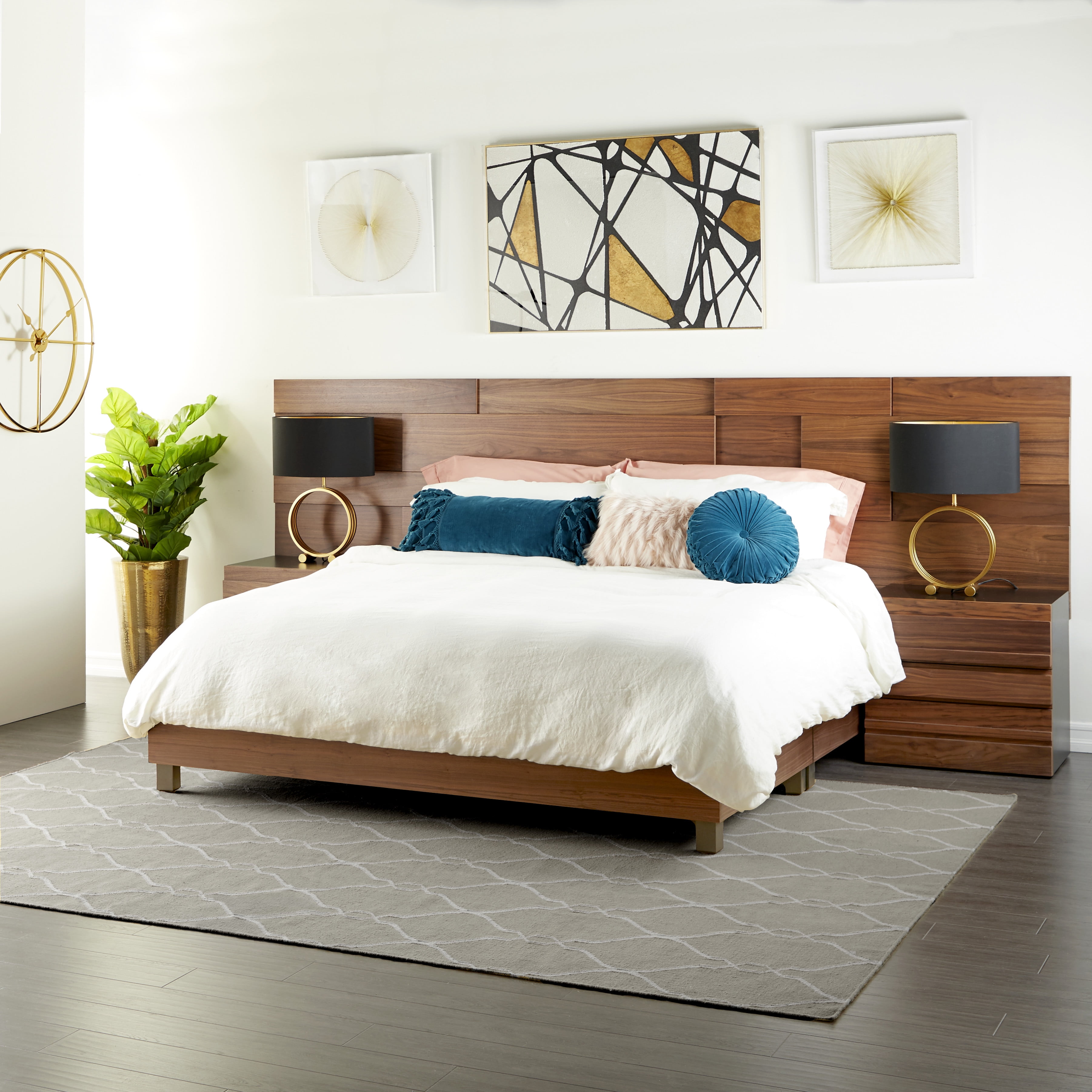 Venus Williams Collection 12" x 81" Multi Colored Wood Contemporary Bed