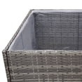 thumbnail image 3 of vidaXL Garden Planter Grey 80x80x80 cm Poly Rattan, 3 of 4