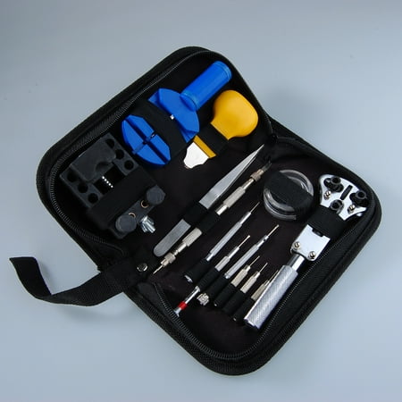 - 13-Piece Deluxe Watch Opener Repair Tool Kit Set
