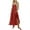 Red, variant on utcoco Women's Summer Laced Bib Overall Dress Adjustable Straps Sleeveless Maxi Dress