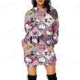 thumbnail image 3 of Sudadera de gran tamaño para mujer, con estampado de HELLO KITTY, cuello redondo, manga larga, jerséis de dibujos animados, ropa informal para mujer, otoño y primavera, ajustada, 3 of 5