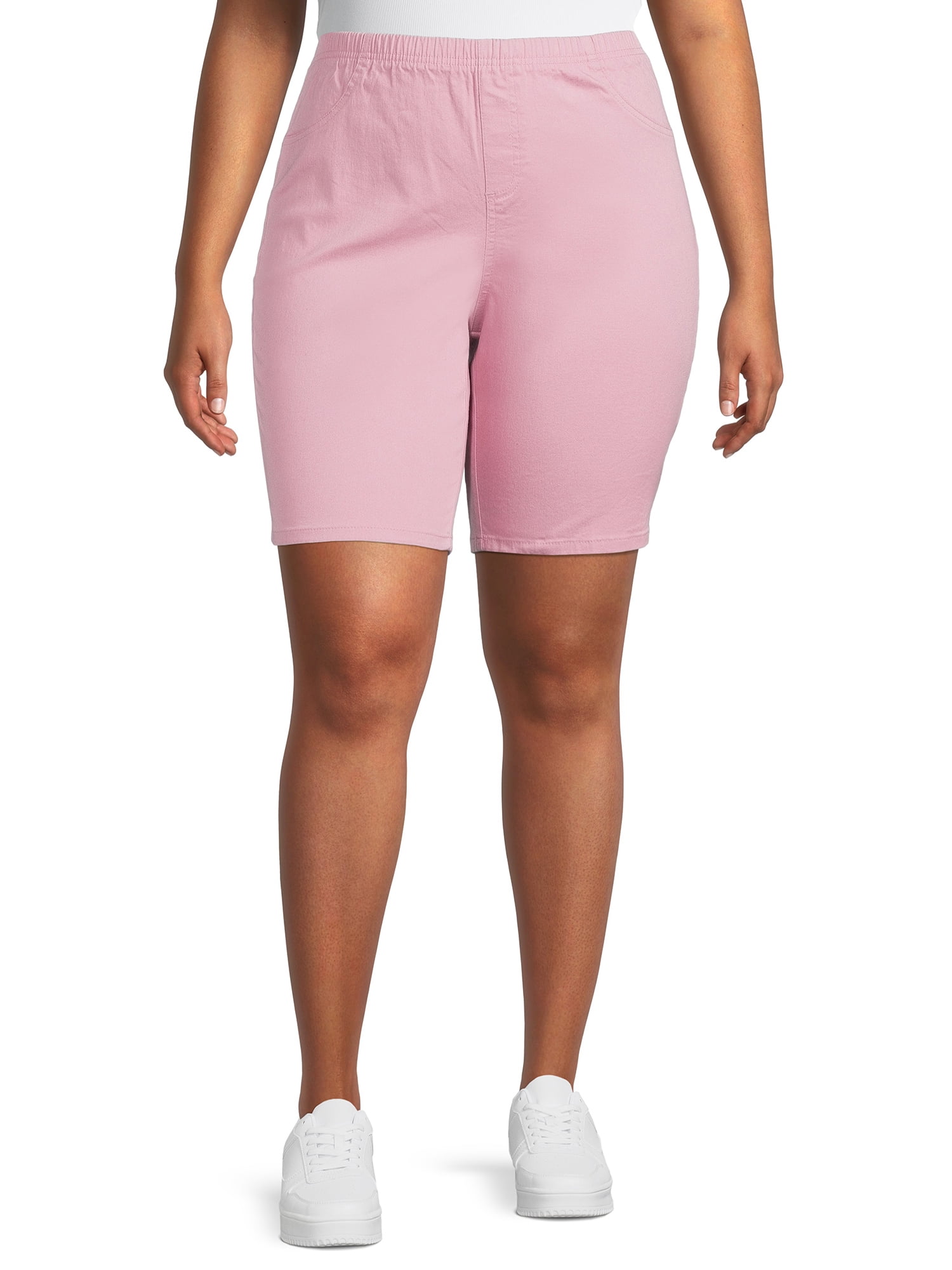NEXT New Blue Pink Linen Blend Stonewashed Shorts Plus Size 8-22 