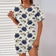 thumbnail image 2 of QIPOPIQ Robes pour Femmes Longues Fluides Robe à Étages Manches Courtes Imprimé Bohème Robe de Plage Robe d'Été Robe Longueur Genou Offres 2023, 2 of 6
