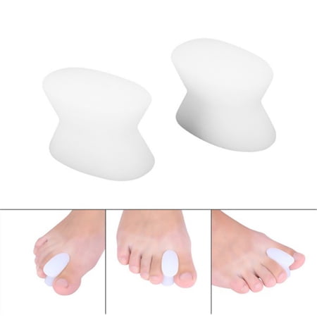 1 Pair Silicone Toe Separators Overlap Toe Divider Hallux Corrector (S)