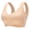 Beige, variant on Womens Oversized Wireless Seamless Bras High Elastic Push up Bralette Mesh Padded Sports Bras Cropped Yoga Tank Tops Black XXL