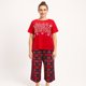 thumbnail image 1 of HITIME Pijama Navideña para Mujer de Seda de Leche Talla S, Conjunto de Playera y Pantalón Tobillero, Tela Ultra Suave y Transpirable para Lounge o Dormir, 1 of 8