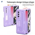 thumbnail image 5 of MonsDirect for 7.6 inch Samsung Galaxy Z Fold 4 5G 2022 Case, Anti-Fall Shockproof Hard PC Back Shell with Kickstand, Shell Membrane Integrated & Soft TPU Retractable Hinge for Galaxy Z Fold 4, Purple, 5 of 7