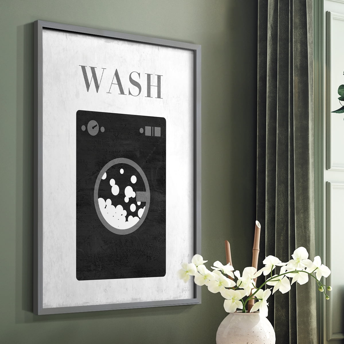 Wash Framed Print in Gray Solid Wood 8 x 10 Framed Print