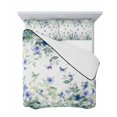 thumbnail image 7 of Leaf Butterfly Twin Size Down Alternative Comforter, Lightweight Comforter Quilt Bedding Set with Pillow Shams Watercolor Sage Green Purple Floral All Seasons Bed Comforter Duvet Insert 68"x86", 7 of 7