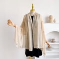 thumbnail image 4 of OIOLOYJM Women's Chiffon Shawl Summer Casual Elegant Lightweight Party Wrap for Wedding & Evening Dress Beige, 4 of 4