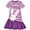 Purple, variant on Girls Casual Dress Purple Easter Bunny Egg Hunting Cotton Short Sleeve 4 Years