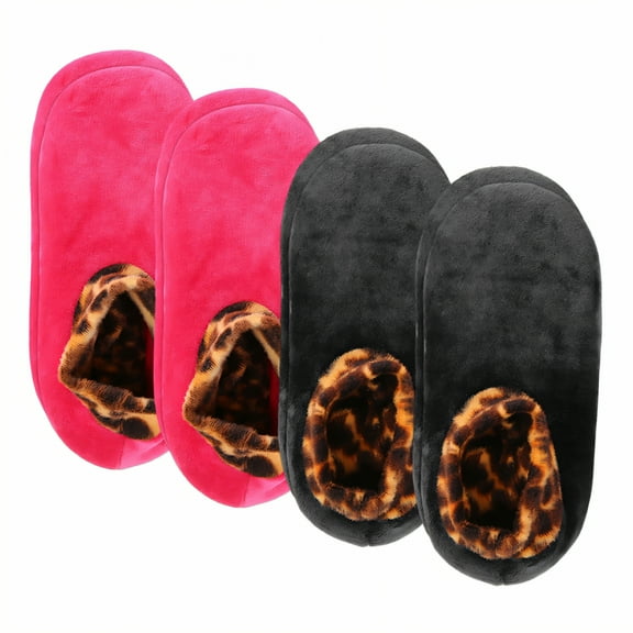 TELOLY 4Pairs Slipper Socks for Women,Women'S Size 34-39 Slipper Socks,Sweat Absorbent & Anti-Friction Fuzzy Socks,Combination1