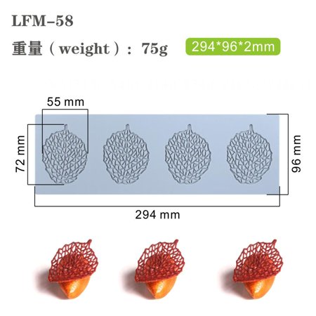 

5 Convenient Leaf-Shaped Silicone Cake Molds LFM-58