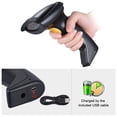 thumbnail image 4 of Automatique / Manuel 2.4G Sans Fil Portable Lecteur de Scanner de Codes à Barres 1D Prend en Charge la Numérisation de Code à Barres de Type Inverse avec Récepteur USB Support Réglable pour la Logistique de la Bibliothèque du Supermarché Express, 4 of 7