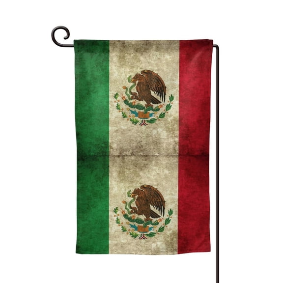 Garden Flag Mexico-Mexican Double Sided Small Yard Holiday Garden Flag for Outside Decor 12.5x18 Inch Square