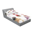 thumbnail image 3 of Nautical Bedding Set with Sheet & Covers, Nautical Theme Elements Seagull Boat Lighthouse Shell Starfish Island Watercolor, Printed Bedroom Decor 2 Shams, 4 Sizes, Multicolor, by Ambesonne, 3 of 3