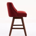 thumbnail image 6 of Fabric - covered Bar Stools | 360-degree Rotation for Dining Interaction | Back Support with Curved Backrest, 6 of 6