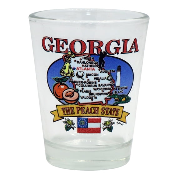 Georgia State Elements Map Shot Glass
