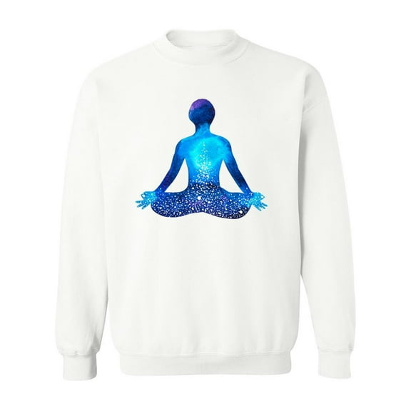 Lotus Yoga Pose Sweatshirt Women -Image by Shutterstock, Female Small
