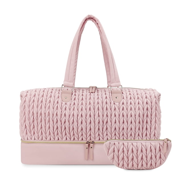 SPEKSEE Quilted Diaper Bag - Large Capacity & Stylish Maternity Travel Bag for Moms