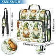 thumbnail image 4 of 3 Ring Zipper Binder with Shoulder Strap Waterproof Trapper Keeper 2 Inch D-Ring 500 Sheets Capacity Cute Gnomes with Hats, 4 of 7