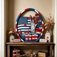 thumbnail image 6 of Miwamany Patriotic Layered Wooden Decor Statue, Independence USA Flag Fireworks Tabletop Ornament, 4th of July Shelf Home Decoration for Living Room Mantel, 6 of 8