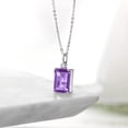 thumbnail image 4 of Gem Stone King 6.38 Ct Purple Amethyst White Created Sapphire 925 Sterling Silver Pendant, 4 of 4