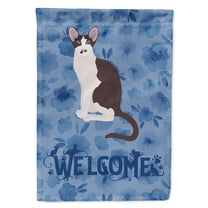 Carolines Treasures CK5048GF Oriental Bicolor Cat Welcome Flag Garden Size Small multicolor