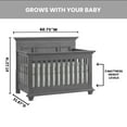 thumbnail image 5 of Oxford Baby Weston 4-in-1 Convertible Crib, Dusk Gray, 5 of 7