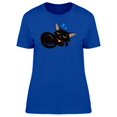 thumbnail image 1 of Sleeping Black Cat Cartoon Tee Women's -Image by Shutterstock, 1 of 1