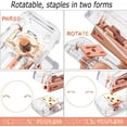 thumbnail image 3 of Rose Gold Desk Accessories，Office Supplies Set Acrylic Stapler Set Staple Remover, Tape Holder, 2 Ballpoint Pen, Scissor, Binder/Paper Clips and 1000pcs Staples., 3 of 4