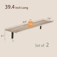 thumbnail image 3 of Long Wall Shelves, 39.4Inch Wall Mounted Shelves Set of 2, Extra Large Wall Storage Ledges with Sturdy Metal Brackets for Living Room, Bathroom, Bedroom, Kitchen, Greige, 3 of 18