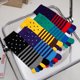 thumbnail image 3 of Calcetines con punta absorbente de algodón para hombre, calcetines deportivos con punta de algodón, 5 pares, 3 of 5