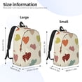 thumbnail image 4 of Balery Heart Polka Dot Vintage Canvas Backpack for Men and Women - Large Capacity, Durable Travel Laptop Bag for School, Work, Hiking, and Outdoor Activities, 4 of 7