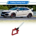 thumbnail image 2 of Ganchos de Remolque Triangulares Frontal/Trasero de Unique Bargains, Gancho de Remolque Atornillable para Mitsubishi Lancer EX, Gancho de Remolque de Carreras Plegable de Aleación de Aluminio Rojo, 2 of 7