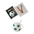 thumbnail image 2 of Taza de café deportiva con tapa, taza de cerámica con forma de balón de bádminton | Taza de té y café con tapa y diseño original de balón deportivo, 2 of 6