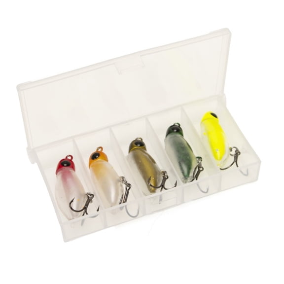 5pcs Floating Fishing Lures Artificial Lure Fishing Baits with Treble Hook for Trout 2.3g Hard Baits