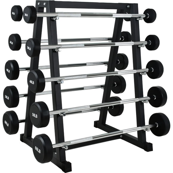 Rack de pesas Centurfit 10 Barras Rectas 20 a 60 Lb