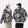 thumbnail image 4 of Fotbe Metallic Gears Chaqueta con Protección Solar UPF 50+ para Hombre y Mujer, Camisa con Capucha y Bolsillos-3X-Large, 4 of 7