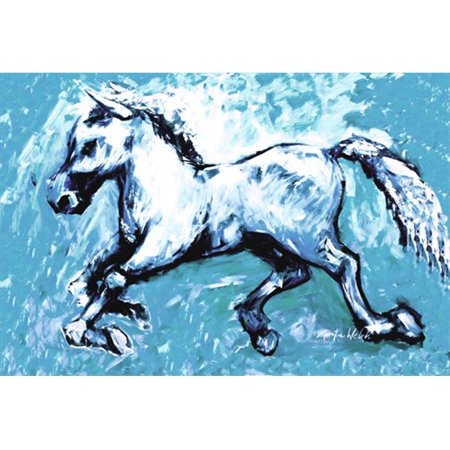 

Shadow The Horse In Blue Fabric Placemat