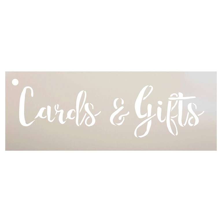 Wedding Sign Word - Cards & Gifts - Rustic Script Stencil by StudioR12 Reusable Mylar Template Use to Paint Wood Signs - Pallets - Pillows - DIY Wedding Decor - Select Size 8 wedding-sign-word-cards-gifts-rustic-script-stencil-by-studior12-reusable-mylar-template-use-to-paint-wood-signs-pallets-pillows-diy-wedding-decor-select-size-8-x-3-walmart-com