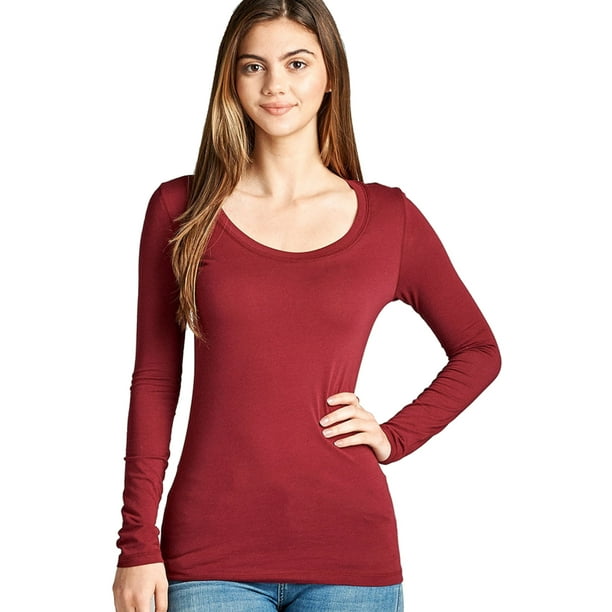 fitted long sleeve top