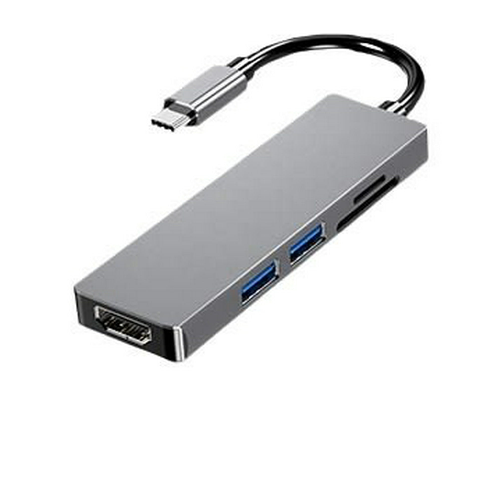 Hub tipo c 5 en 1 hdmi usb 3 0x2 lector sd y microsd knasta chile