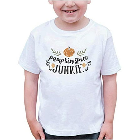 

7 ate 9 Apparel Kids Pumpkin Spice Junkie T-Shirt White